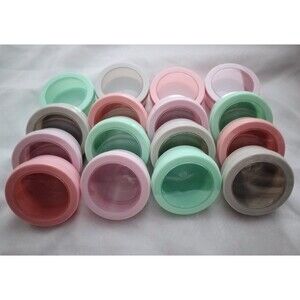 16pc Small Round Magnetic Container - Pastel w/ Window Lid